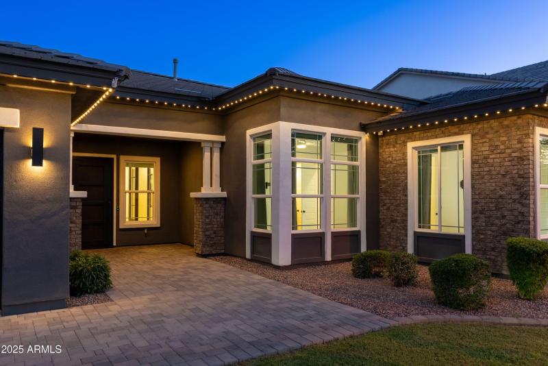 Front entry - custom LED lighting