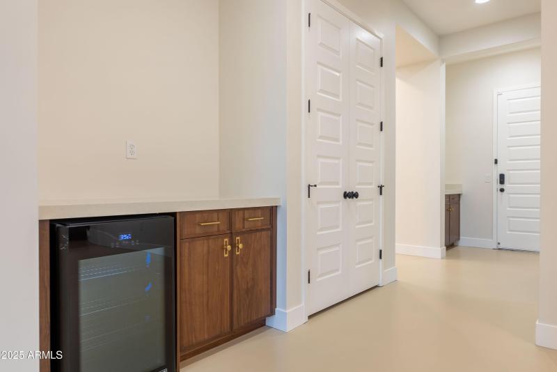 Storage, wine fridge, counter space