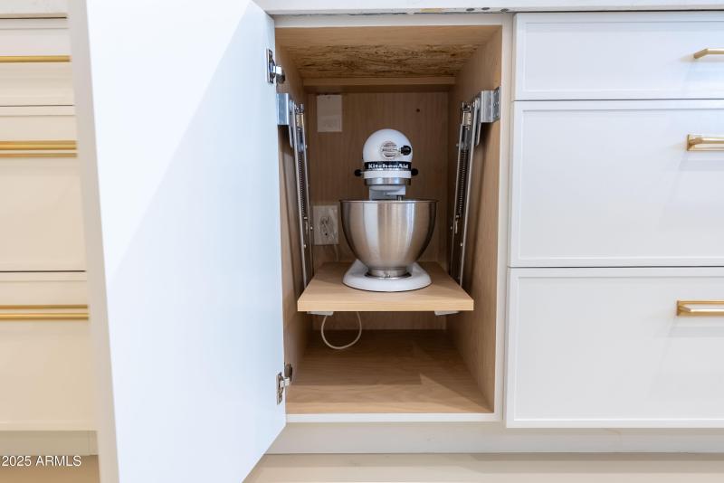 Kitchen Aid Storage built in