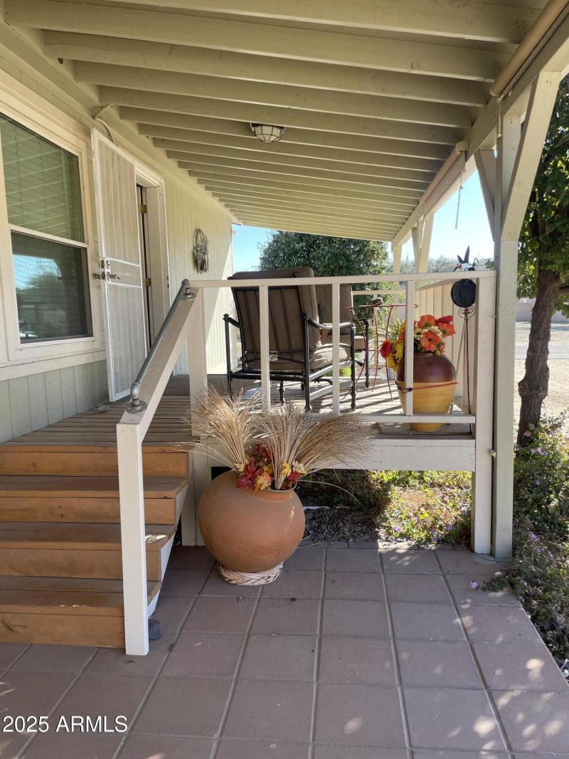 Stairs going up to deck