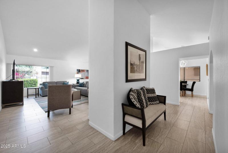 Entry open and bright