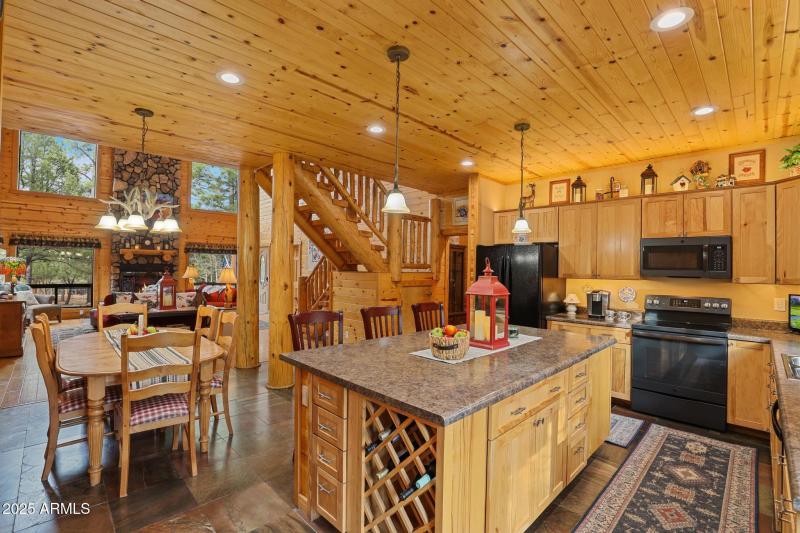 Kitchen island built in wine rack