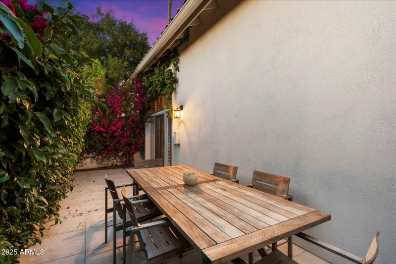 Side patio off primary bedroom
