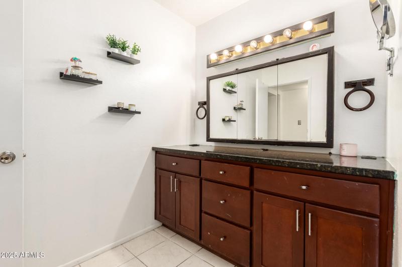 Primary bath with vanity