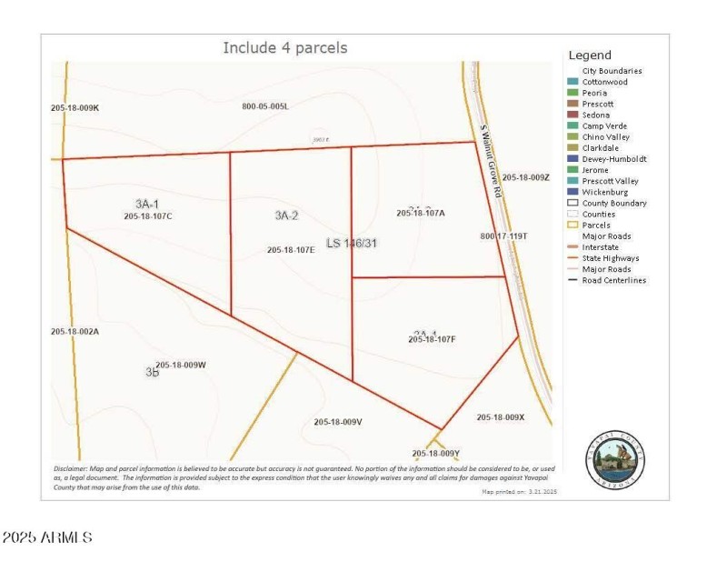 00 S Walnut Grove - county map of 4 parc
