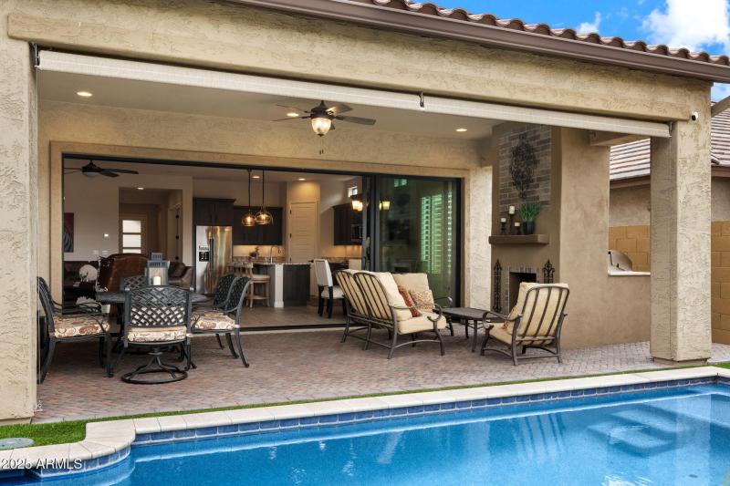 Patio with gas Fireplace