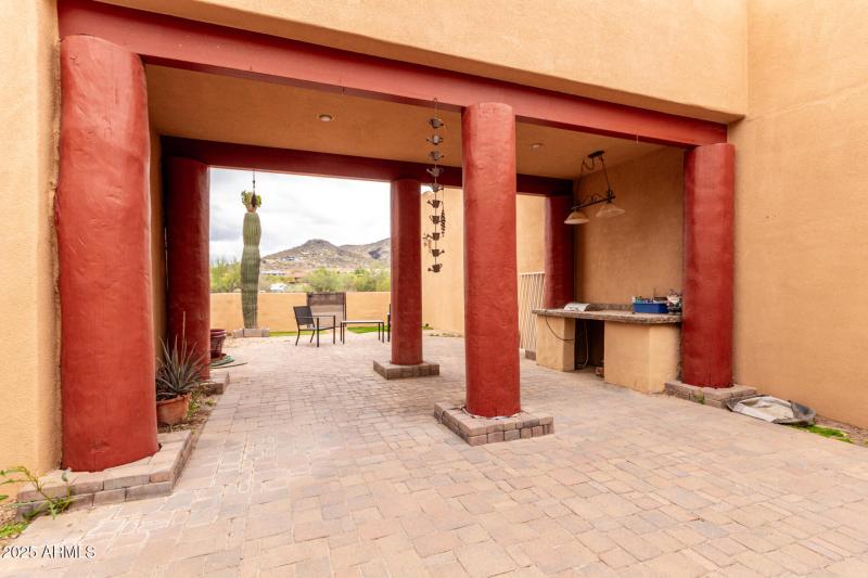 Outdoor Kitchen with Mountain Views