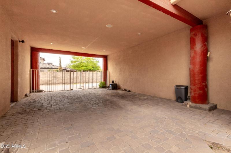 Gated Covered Drive-Through Area