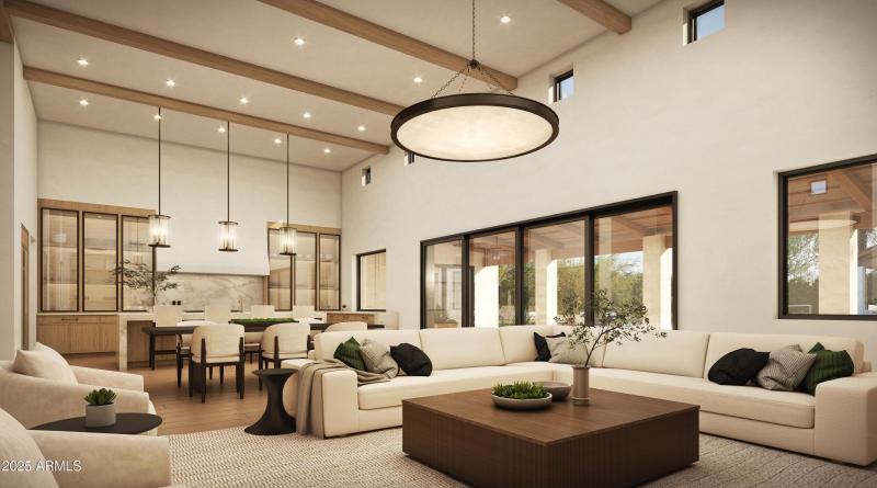 Family room/kitchen rendering