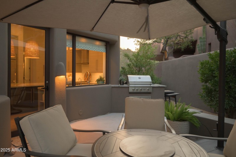 Private dining patio