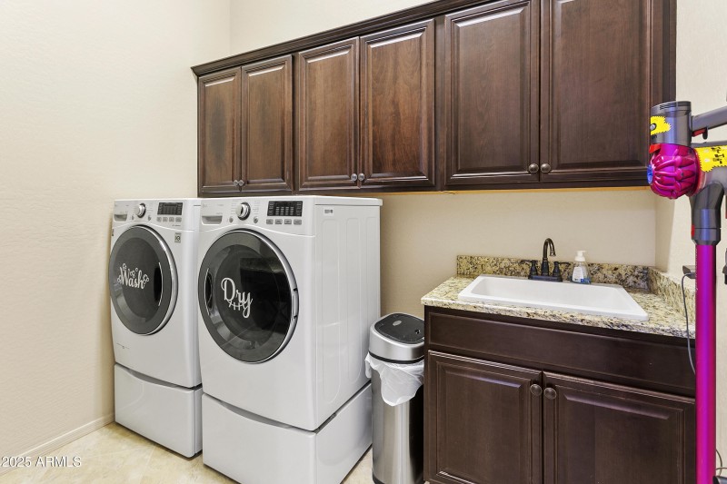 Laundry w/ Cabinets and Sink