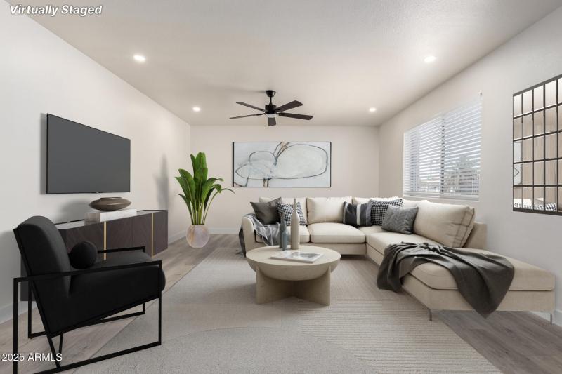 LIVING ROOM VIRTUALLY STAGED