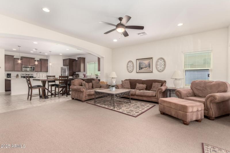 Family Room and Kitchen