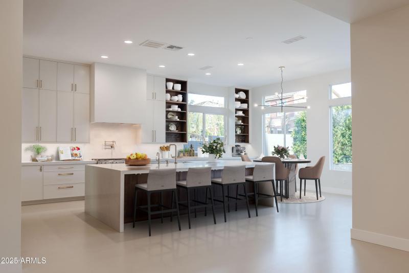 Oversized waterfall island