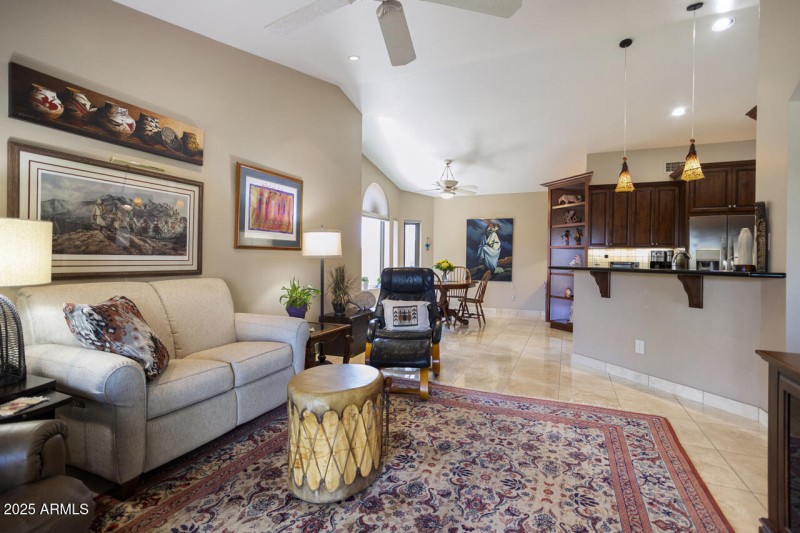 Kitchen overlooks great room