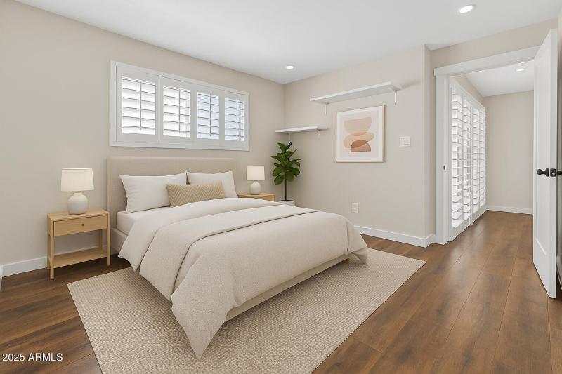 virtually staged front bedroom