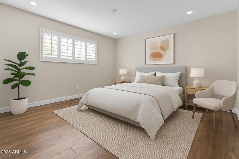 virtually staged bedroom