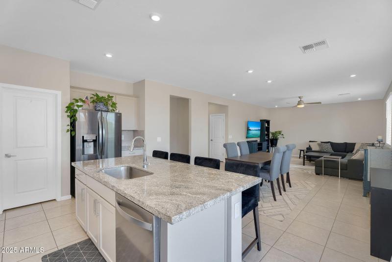 Granite Island Kitchen with Seating