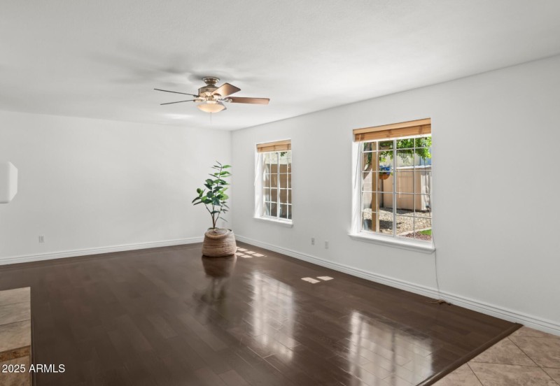 Back livign from kitchen