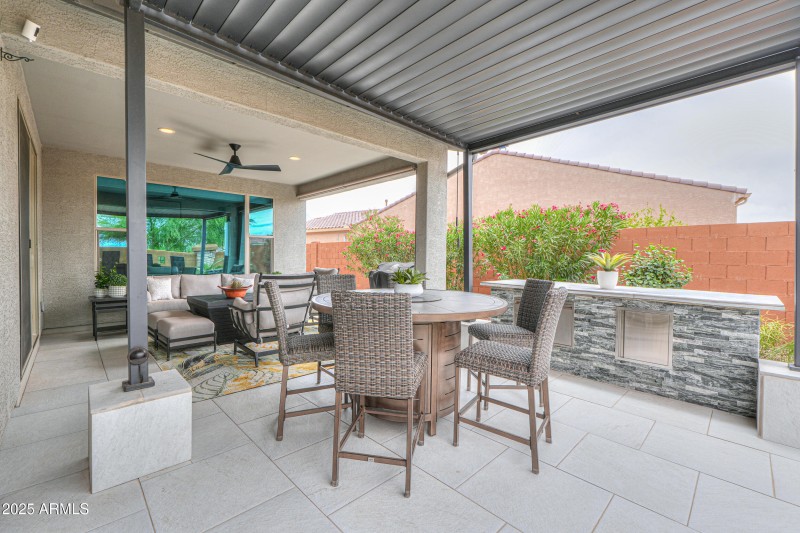 Tile BBQ prep island