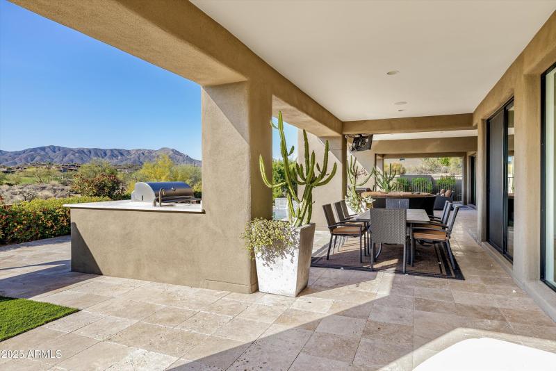 Patio and mountains