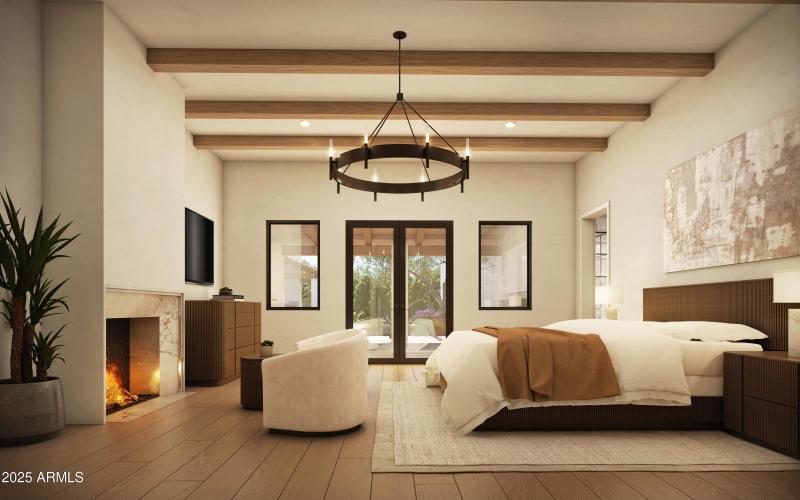 Primary bedroom rendering