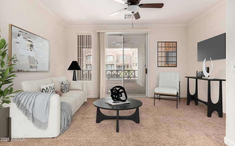 Virtually Staged Living Room Update