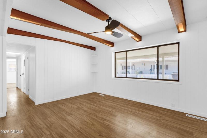 Wooden beams w: built in lights