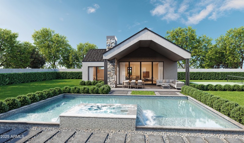 Backyard with Full Guest House