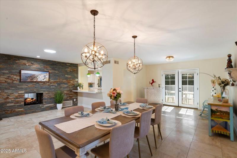 Fireplace in Dinning Room