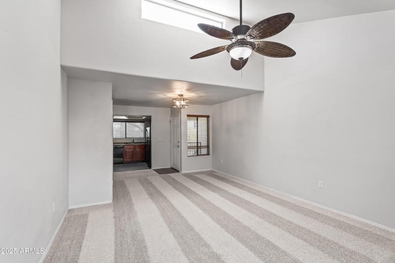 Living Area W/ Vaulted Ceiling