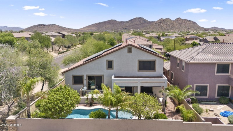 21 - Backyard Aerial Desert Hills Surrou
