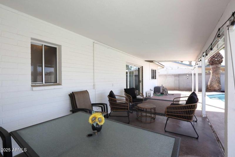 Covered Patio looking south