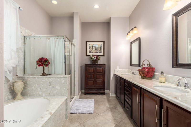 Dual Sink Vanities at Owner's Bath