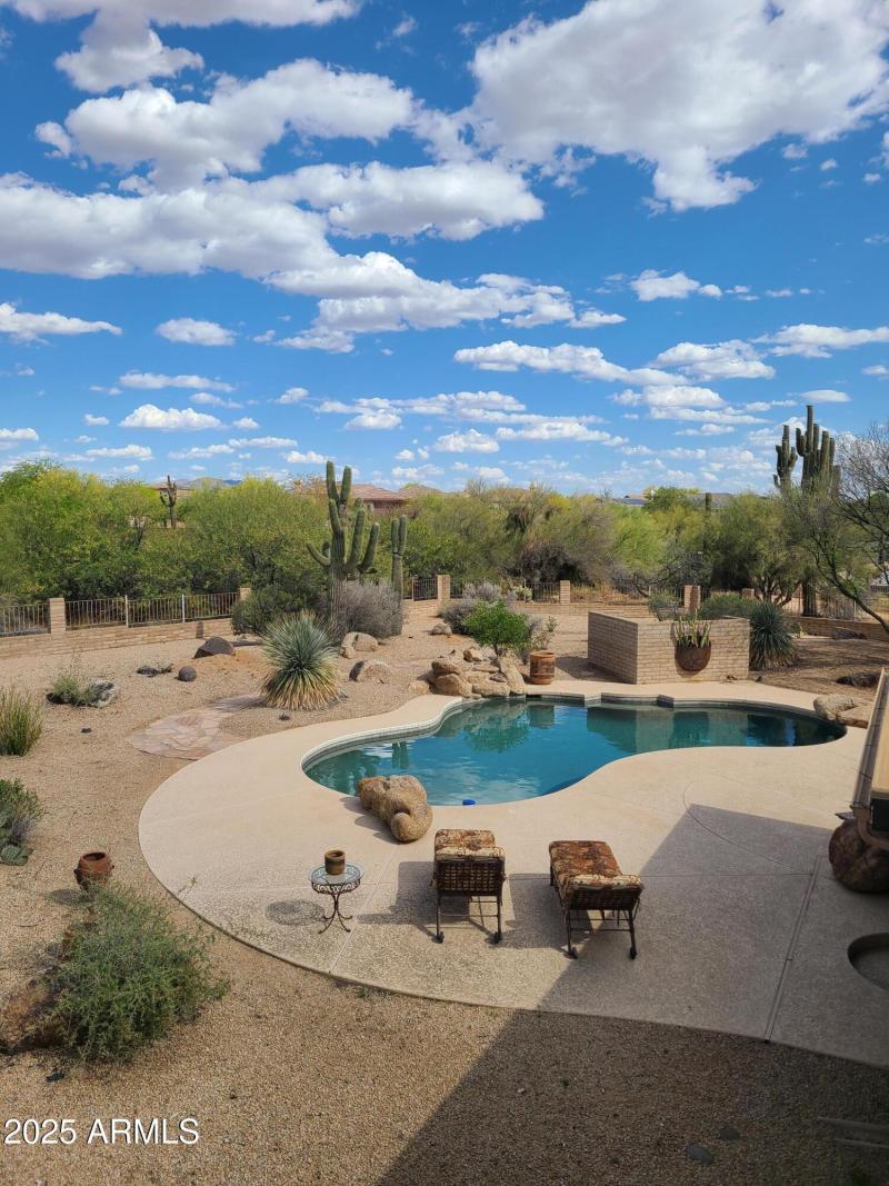 Pool view- from upper terrace