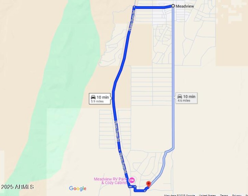 0512 distance to meadview