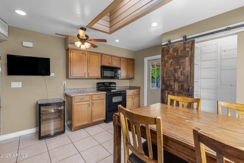 kitchen with walk in pantry