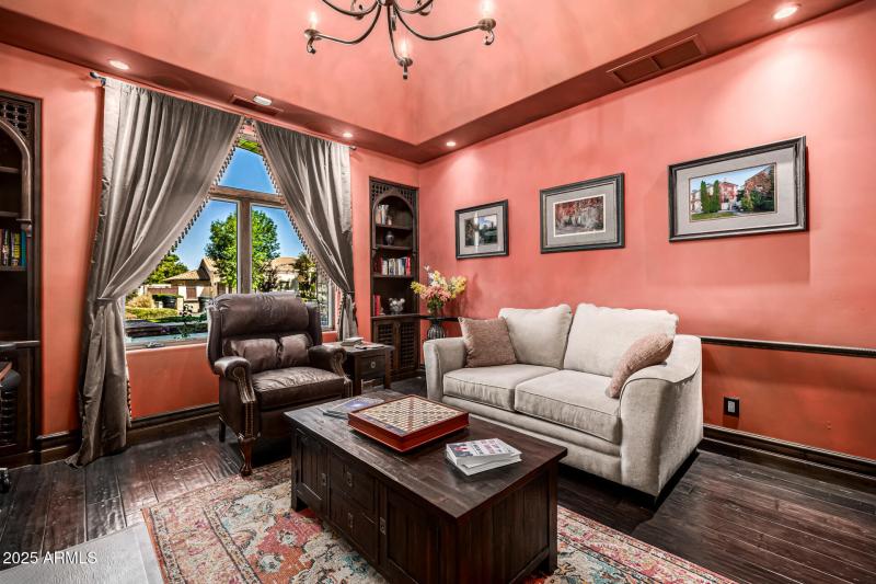 Den/Office with Custom Wood Finishes