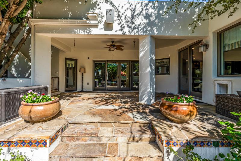 Backyard covered patio