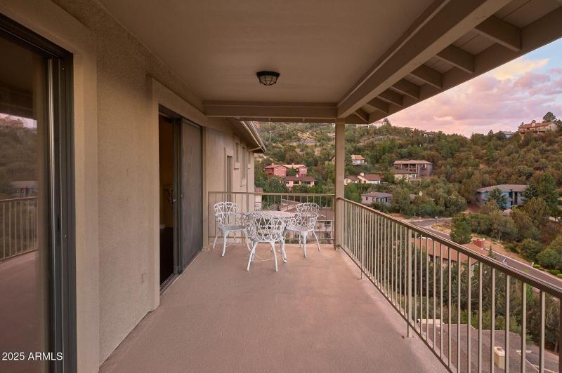 Outside balcony views looking to the Eas