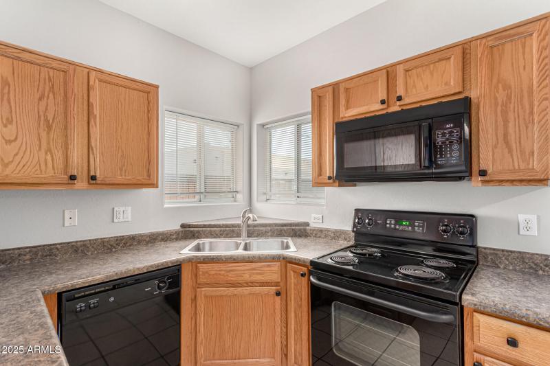 Corner window in kitchen