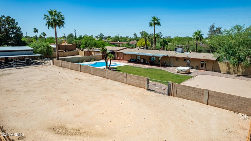 Backyard + Horse Barn Area