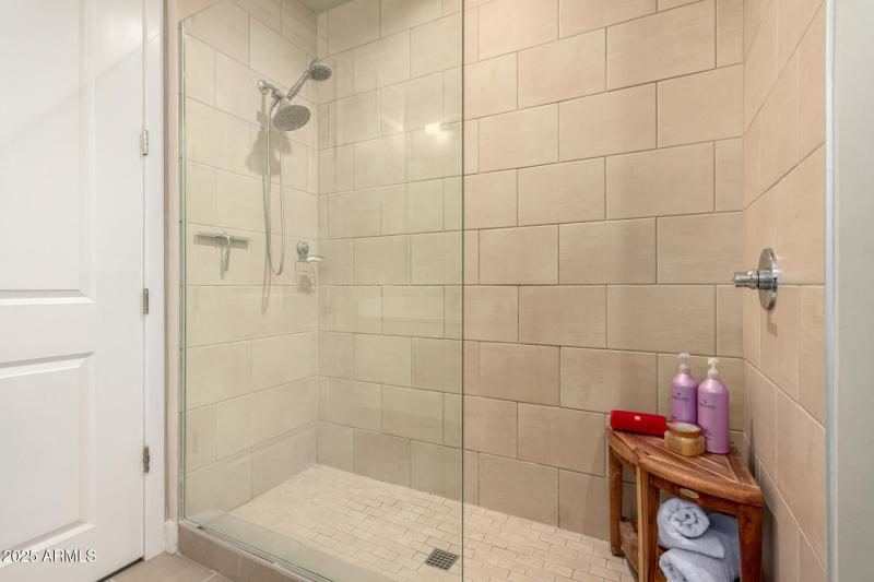 Beautifully Tiled Shower in Primary Bath