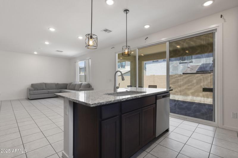 Upgraded sliding door to backyard