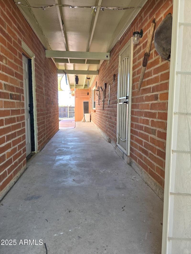 Corridor to the back yard