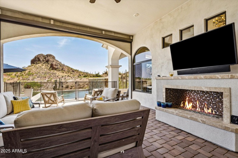 Custom covered rear patio