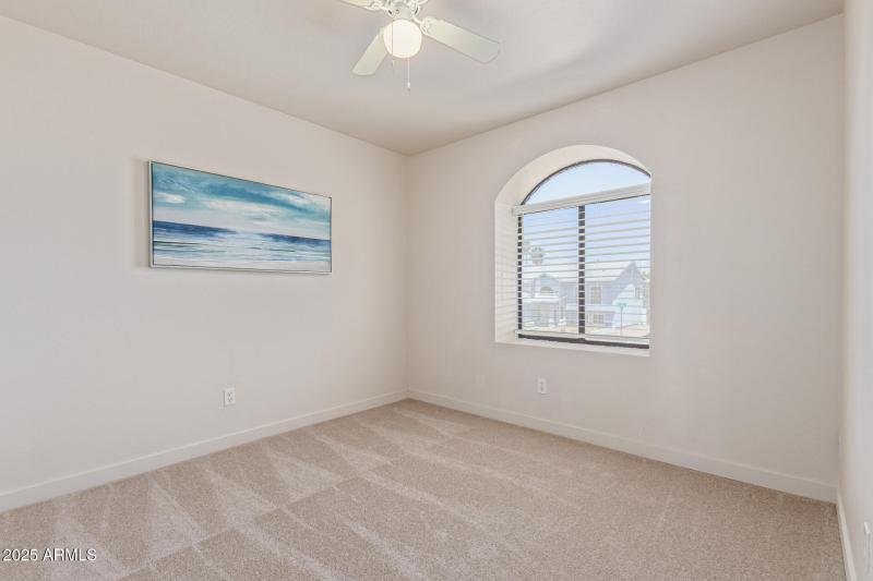 bedroom with new carpet