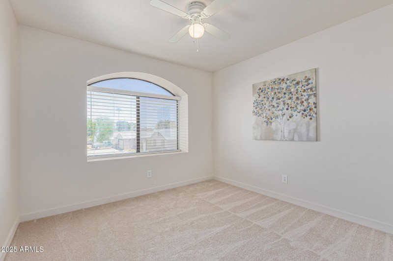 bedroom with new carpet