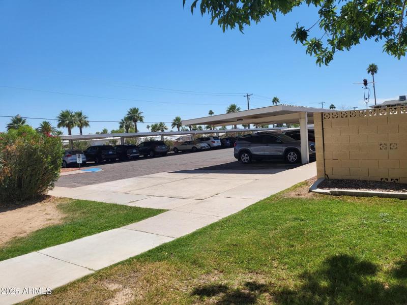 NEAR COVERED PARKING