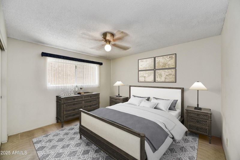 Virtually Staged Primary Bedroom